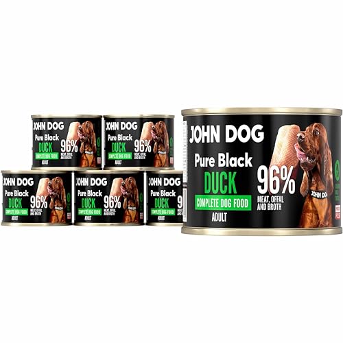 JOHN DOG Hundenassfutter Pure Black Ente - Premium Getreidefreies Hundefutter mit 96% Fleisch - Monoprotein Nassfutter für ausgewachsene Hunde 6 x 200g JOHN DOG Hundenassfutter Pure Black Ente - Premium Getreidefreies Hundefutter mit 96% Fleisch - Monoprotein Nassfutter für ausgewachsene Hunde 6 x 200g von JOHN DOG