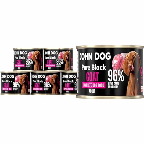 JOHN DOG Hundenassfutter Pure Black Ziege - Premium Getreidefreies Hundefutter mit 96% Fleisch - Monoprotein Nassfutter für ausgewachsene Hunde 6 x 200g JOHN DOG Hundenassfutter Pure Black Ziege - Premium Getreidefreies Hundefutter mit 96% Fleisch - Monoprotein Nassfutter für ausgewachsene Hunde 6 x 200g von JOHN DOG