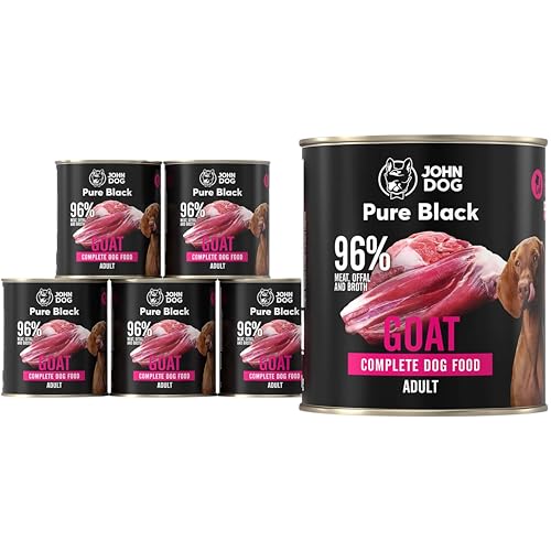 JOHN DOG Hundenassfutter Pure Black Ziege - Premium Getreidefreies Hundefutter mit 96% Fleisch - Monoprotein Nassfutter für ausgewachsene Hunde 6 x 800g JOHN DOG Hundenassfutter Pure Black Ziege - Premium Getreidefreies Hundefutter mit 96% Fleisch - Monoprotein Nassfutter für ausgewachsene Hunde 6 x 800g von JOHN DOG
