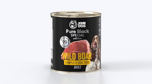 JOHN DOG Hundenassfutter Wild - Premium Getreidefreies Hundefutter mit 99% Fleisch - Monoprotein Nassfutter für ausgewachsene Hunde - Pure Black Special Edition 800g JOHN DOG Hundenassfutter Wild - Premium Getreidefreies Hundefutter mit 99% Fleisch - Monoprotein Nassfutter für ausgewachsene Hunde - Pure Black Special Edition 800g von JOHN DOG