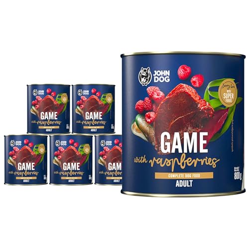 JOHN DOG Nassfutter für Hunde Berry Line Wildschwein mit Himbeeren - Getreidefrei Hundefutter mit Superfoods und 96% Fleisch & Innereien - für Erwachsene Hunde 6 x 800g JOHN DOG Nassfutter für Hunde Berry Line Wildschwein mit Himbeeren - Getreidefrei Hundefutter mit Superfoods und 96% Fleisch & Innereien - für Erwachsene Hunde 6 x 800g von JOHN DOG