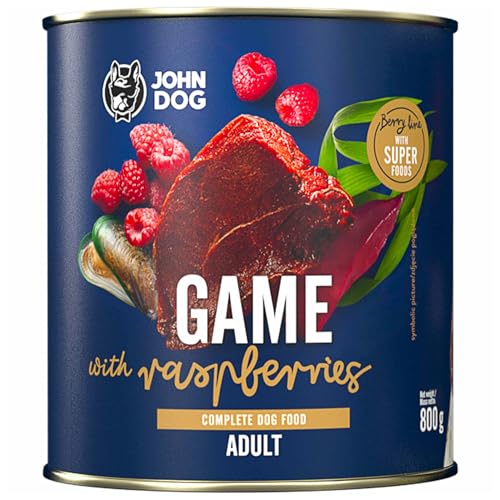 JOHN DOG Nassfutter für Hunde Berry Line Wildschwein mit Himbeeren - Getreidefrei Hundefutter mit Superfoods und 96% Fleisch & Innereien - für Erwachsene Hunde 800g JOHN DOG Nassfutter für Hunde Berry Line Wildschwein mit Himbeeren - Getreidefrei Hundefutter mit Superfoods und 96% Fleisch & Innereien - für Erwachsene Hunde 800g von JOHN DOG