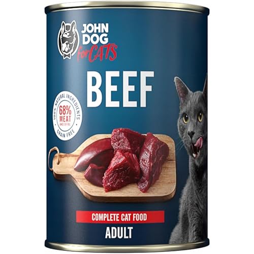 Jane Cat Katzennassfutter Adult Rind 400g - hochwertiges Nassfutter für Katzen - ohne Getreide und Zucker, mit 100% frischen Zutaten Jane Cat Katzennassfutter Adult Rind 400g - hochwertiges Nassfutter für Katzen - ohne Getreide und Zucker, mit 100% frischen Zutaten von JOHN DOG