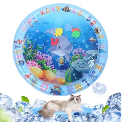2025 Neu Katzen-Wasser-Spielmatte Im Sommer, Sensorische Wasser Spielmatte, Sommer Wasser sensorische Spielmatte, Water Playmat Katzen Hund,Verdickte Wasserspielmatte Katze, Wassermatte für Katze (D) 2025 Neu Katzen-Wasser-Spielmatte Im Sommer, Sensorische Wasser Spielmatte, Sommer Wasser sensorische Spielmatte, Water Playmat Katzen Hund,Verdickte Wasserspielmatte Katze, Wassermatte für Katze (D) von JOHNBOLIN