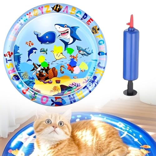 2025 Neu Katzen-Wasser-Spielmatte Im Sommer, Sensorische Wasser Spielmatte, Sommer Wasser sensorische Spielmatte, Water Playmat Katzen Hund,Verdickte Wasserspielmatte Katze, Wassermatte für Katze (B) 2025 Neu Katzen-Wasser-Spielmatte Im Sommer, Sensorische Wasser Spielmatte, Sommer Wasser sensorische Spielmatte, Water Playmat Katzen Hund,Verdickte Wasserspielmatte Katze, Wassermatte für Katze (B) von JOHNBOLIN