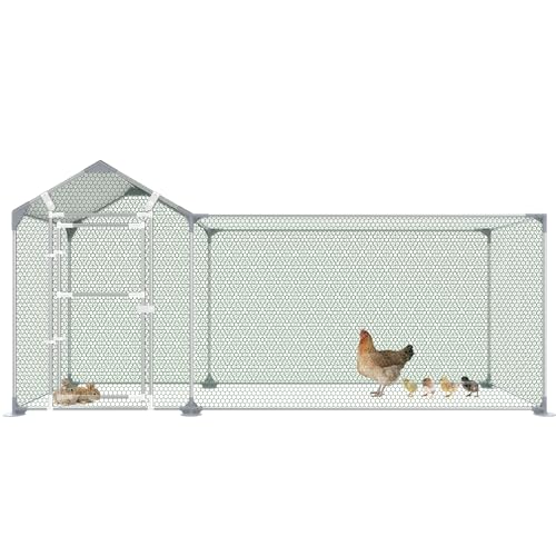 JOIEYOU Freilaufgehege 3x1m Hühnerstall aus Metall 3㎡ Lauffläche mit Tür & PE Dach Freigehege Wetterfest Geflügelstall für Hühner, Kleintiere, Kaninchen und Pflanzen JOIEYOU Freilaufgehege 3x1m Hühnerstall aus Metall 3㎡ Lauffläche mit Tür & PE Dach Freigehege Wetterfest Geflügelstall für Hühner, Kleintiere, Kaninchen und Pflanzen von JOIEYOU