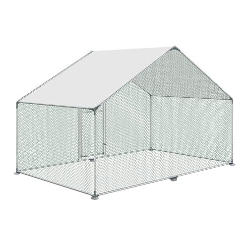 JOIEYOU Hühnerstall 2x3x2 m, Freilaufgehege Hühner mit PE Schatten Dach, Hühnerhaus Verzinkter Stahl mit Schloss, Voliere für Hühnerkäfig Kleintiere Vogelkäfig JOIEYOU Hühnerstall 2x3x2 m, Freilaufgehege Hühner mit PE Schatten Dach, Hühnerhaus Verzinkter Stahl mit Schloss, Voliere für Hühnerkäfig Kleintiere Vogelkäfig von JOIEYOU