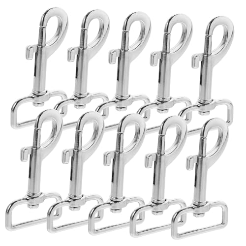 10Stücke Heavy Duty Hundeleine Karabiner Clips Doppelte Endhaken für Ersatzverschluss für Schlüsselanhänger und Praktische Verwendung von JOINPAYA