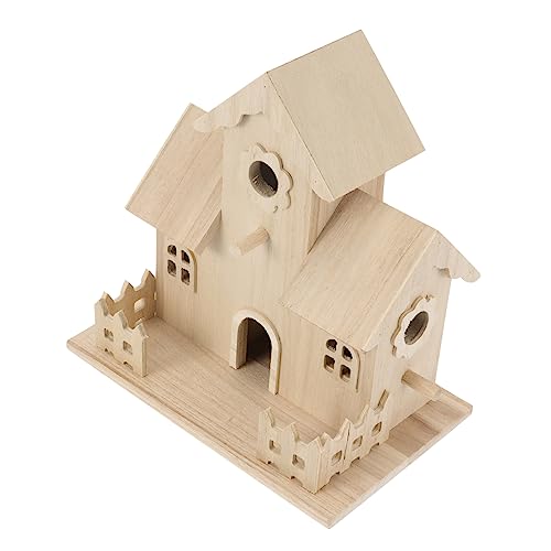 Holz Vogelhaus Nistkasten für Garten Dekorative Vogelhöhle für Perfektes für Innen und Außenbereiche von JOINPAYA
