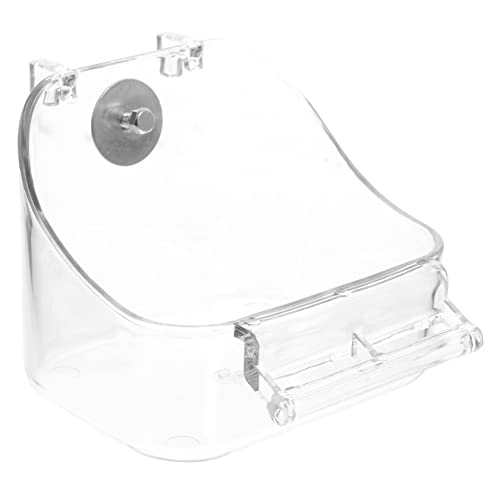 JOINPAYA 1 Satz Hängende Vogelbadewanne für Kleine Haustiere Multifunktionale Dusche und Futterspender Transparente Vogelwanne für Wellensittiche Nymphensittiche und Andere Kleine Vögel von JOINPAYA