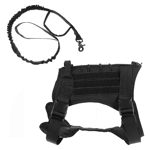 JOINPAYA 1 Satz Haustier Hund Weste Outdoor-Weste Hunde Welpengeschirr Ausbildung groß mit für pet Supplies Haustiergeschirr Outdoor-Haustierweste Haustierkabelbaum Oxford-Stoff Black von JOINPAYA