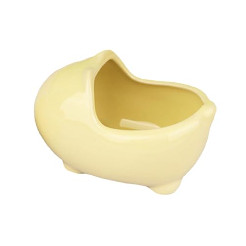 JOINPAYA 1 Stück Badewanne aus Hamsterkeramik Chinchilla-Badehaus waschen Kühlung klein Hamsterkühlhaus hamsterzubehör Hamster zubehör Hamsternest Haustier-Schlafbett kühlendes Nest Yellow von JOINPAYA