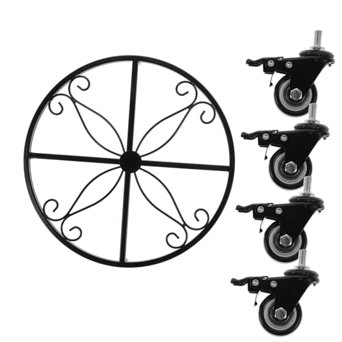 JOINPAYA 1 Stück Blumentopfständer aus Eisen Fass Rad Pflanzenständer mit Rädern Pflanzenroller Beweglicher Blumentopfständer Universelles Blumentopfregal mit Rädern Metall Black JOINPAYA 1 Stück Blumentopfständer aus Eisen Fass Rad Pflanzenständer mit Rädern Pflanzenroller Beweglicher Blumentopfständer Universelles Blumentopfregal mit Rädern Metall Black von JOINPAYA