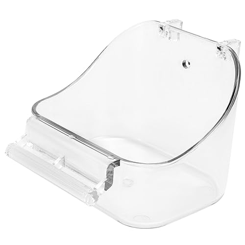 JOINPAYA 1 Stück Hängende Vogelbadewanne für Papageien und Kleine Vögel Transparente Futterbox und Duschbecken für Wellensittiche Kanarienvögel und Andere Kleinvögel Langlebig und von JOINPAYA