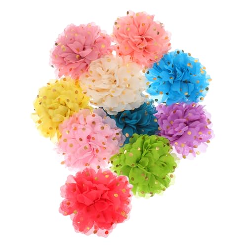 JOINPAYA 10 Stück Teiliges Hundehalsband Blumen mit Punkten Abnehmbare Schicke Haustier-Dekoration für Kleine Hunde und Katzen Stilvolles Accessoire für Alltag Partys und Besondere Anlässe von JOINPAYA