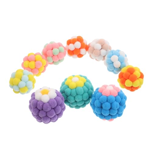 JOINPAYA 10 Stück Teiliges Katzenspielzeug Bunte Plüschbälle mit Integriertem Glöckchen Robust und Langlebig Fördert Auditive Entwicklung für Katzen und Kätzchen Interaktives JOINPAYA 10 Stück Teiliges Katzenspielzeug Bunte Plüschbälle mit Integriertem Glöckchen Robust und Langlebig Fördert Auditive Entwicklung für Katzen und Kätzchen Interaktives von JOINPAYA