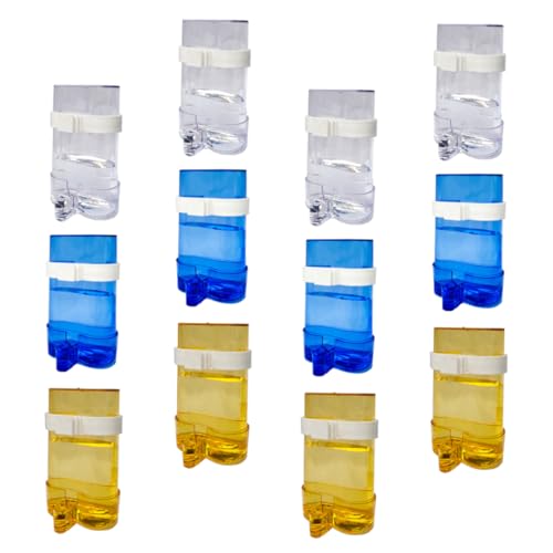 JOINPAYA 12 Stück Futterstelle für Papageien vogelfutterspender vogelfutterhäuschen Vogeltränke für Sittiche Sittich-Futter komfortabel Papagei Wasserflasche Vogel Wasserhalter Plastik Blue von JOINPAYA