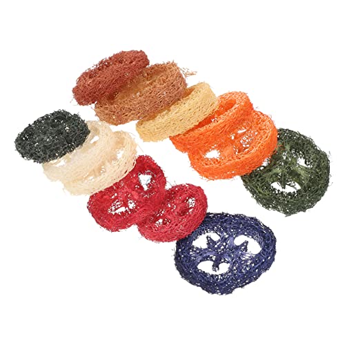 JOINPAYA 12stücke Loofah Kauspielzeuge Für Kleintiere Hamster Meerschweinchen-Spielzeug Farbenfrohes Zahnspielzeug Für Kaninchen Und Nager Zur Beschäftigung Und Zahnpflege von JOINPAYA