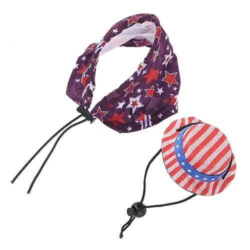 JOINPAYA 1Satz Adjustable Small Pet Hat and Cape Costume for Independence Day for Hamsters and Other Small Pets von JOINPAYA