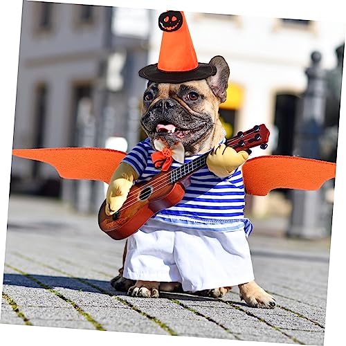 JOINPAYA 1Satz Halloween Haustierkostüm mit Hundeflügeln Kürbiskappe und Fliege Niedliches Elastisches Design für Katzen für Halloween Partys und Feierlichkeiten JOINPAYA 1Satz Halloween Haustierkostüm mit Hundeflügeln Kürbiskappe und Fliege Niedliches Elastisches Design für Katzen für Halloween Partys und Feierlichkeiten von JOINPAYA
