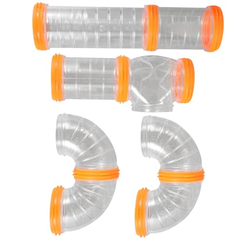 JOINPAYA 1Satz Hamster Tunnel für Kleine Haustiere DIY Verbindungstunnel für Hamster Meerschweinchen Stabilem Transparent für Interaktive von JOINPAYA