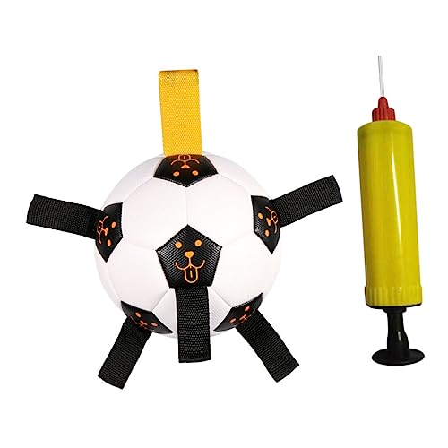 JOINPAYA 1Satz Interaktives Hundespielzeug Aufblasbares Fußballspielzeug für Welpen für Outdoor Training und Stressabbau Robust und Langlebig Fördert die Zahnpflege von JOINPAYA