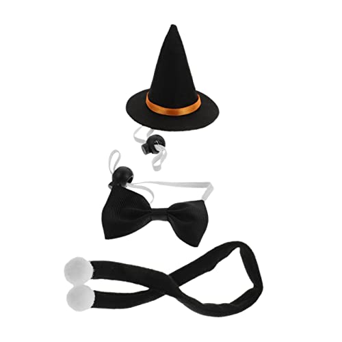 JOINPAYA 1Satz Kleine Haustierhut Mit Hexenhut Schal Und Fliege Halloween Für Meerschweinchen Und Eidechsen Tragbares Zubehör Für Haustiere Für Partys Und Feiern von JOINPAYA