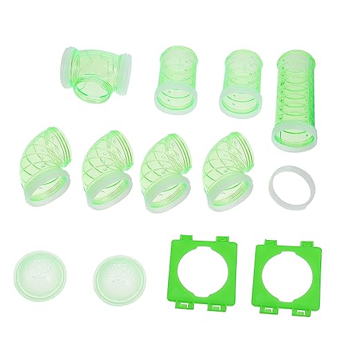 JOINPAYA Hamster Röhren Selbstgemacht Hamster Tunnel mit Erweiterung Transparente Verbindungsröhren für Hamsterkäfig Zubehör 12 Stück Kleintier Spielzeug für Unendlichen Spaß von JOINPAYA