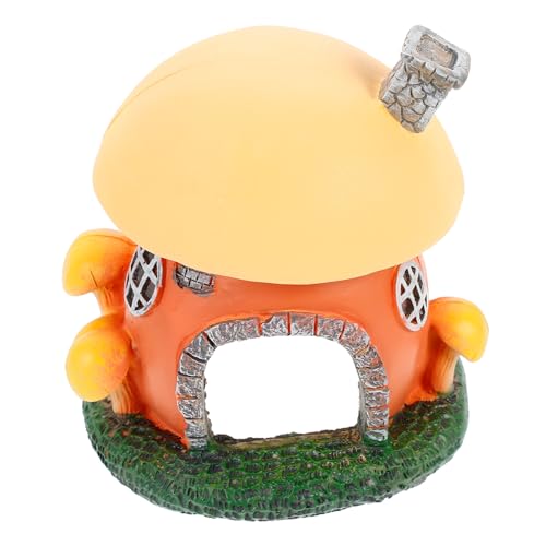 JOINPAYA 1Stück Fischtank Ornament Handgefertigtes Pilzhaus Aus Harz Für Aquarien Für Schildkröten Reptilien Langlebig von JOINPAYA