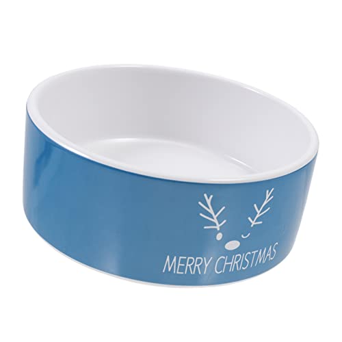 JOINPAYA 1Stück Kreative Weihnachts Katzen Hundenapfschüssel Aus Keramik Mit Schneemann Design Für Haustierfutter Süße Weihnachtsdeko von JOINPAYA