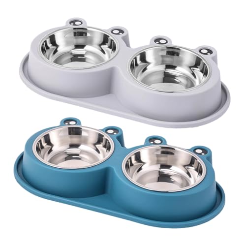 JOINPAYA 2 Stück Edelstahl Haustiernapf mit Anti-ameisen-Schutz Rutschfester Erhöhter Doppelnapf für Katzen Hundefutter Auslaufsicherer Futternapf für Welpen und Kätzchen und Klein JOINPAYA 2 Stück Edelstahl Haustiernapf mit Anti-ameisen-Schutz Rutschfester Erhöhter Doppelnapf für Katzen Hundefutter Auslaufsicherer Futternapf für Welpen und Kätzchen und Klein von JOINPAYA