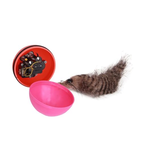 JOINPAYA 2 Stück Elektrisches Wieselspielzeug Motorisierter Ball für Katze und Welpe Langlebiger Kunststoff Batteriebetrieben Lustiges Interaktives für Zufällige Farbe von JOINPAYA