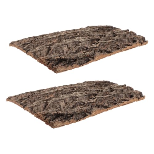 JOINPAYA 2 Stück Grüne Wand Schildkrötenbettwäsche Reptilienpanzerhintergrund Schlangenlebensraum Lebensraum Kletterzubehör Für Bartagamen Reptilienhintergrundbrett Hölzern Coffee von JOINPAYA