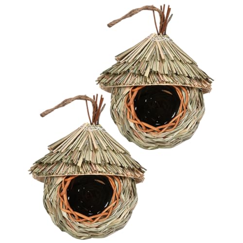 JOINPAYA 2 Stück Hängendes Vogelhaus aus Natürlichem Handgewebtem Material für Papageien und Robust Nistgelegenheit für Garten JOINPAYA 2 Stück Hängendes Vogelhaus aus Natürlichem Handgewebtem Material für Papageien und Robust Nistgelegenheit für Garten von JOINPAYA