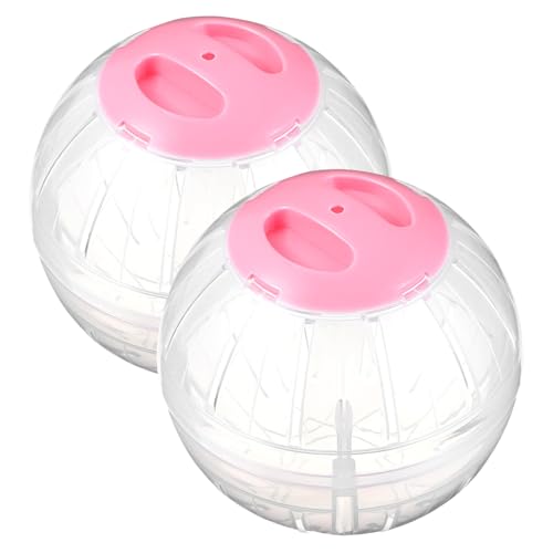 JOINPAYA 2 Stück Hamster Laufbälle Transparent Rosa Sicherer Kunststoff Übungsbälle für Zwerghamster Mäuse und Kleine Kleintiere Stressabbauend und Muskelstärkend JOINPAYA 2 Stück Hamster Laufbälle Transparent Rosa Sicherer Kunststoff Übungsbälle für Zwerghamster Mäuse und Kleine Kleintiere Stressabbauend und Muskelstärkend von JOINPAYA
