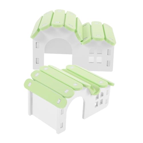 JOINPAYA 2 Stück Hamsterhaus Bunt Kleines Kleintierversteck aus Stabilem PVC Warmes Schlafhaus für Hamster und Meerschweinchen Langlebiges Spielhaus für Kleintiere von JOINPAYA