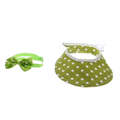 JOINPAYA 2 Stück Haustier Hut Sonnenhut für Katze Hüte für Haustierhunde Haustiere Hut Sonnenschutzhut für Hunde Hundehut Haustierhut Halsband für Haustiere Haustier-Hut-Kappe Stoff Green von JOINPAYA