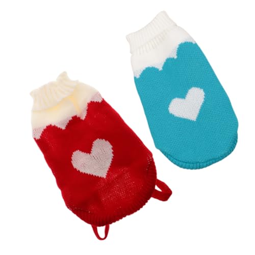 JOINPAYA 2 Stück Haustier-Pullover Winterkleidung Für Hunde Mittelgroßer Hundepullover Hund Warme Kleidung Winterkleidung Für Haustiere Katze Gestrickte Pullover Kätzchen-Pullover Garn von JOINPAYA