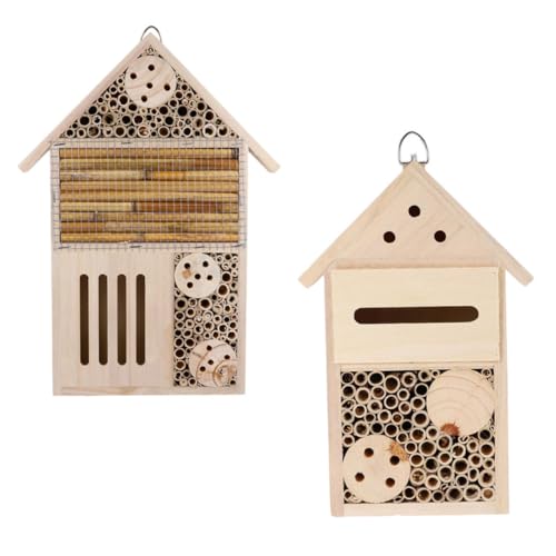 JOINPAYA 2 Stück Holz Insektenhaus Dekoratives Bienenhotel für Garten und Terrasse und Wetterbeständig Wildbienen und Gartenverschönerung JOINPAYA 2 Stück Holz Insektenhaus Dekoratives Bienenhotel für Garten und Terrasse und Wetterbeständig Wildbienen und Gartenverschönerung von JOINPAYA