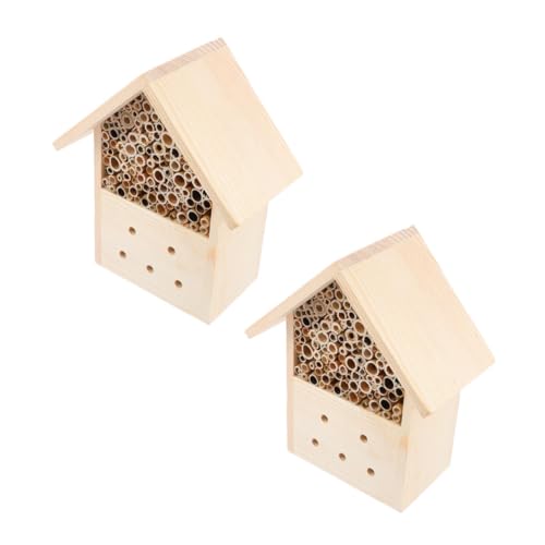 JOINPAYA 2 Stück Holz Insektenhotel für Wildbienen Teiliges Wetterfest und Langlebig für Garten und Balkon Fördert die Bestäubung von Pflanzen und Blumen JOINPAYA 2 Stück Holz Insektenhotel für Wildbienen Teiliges Wetterfest und Langlebig für Garten und Balkon Fördert die Bestäubung von Pflanzen und Blumen von JOINPAYA