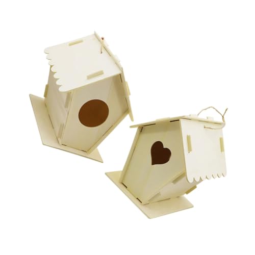 JOINPAYA 2 Stück Holz Vogelhaus Hängendes Vogelhaus für Garten und Dekorative Vogelhäuschen für Innen und Außenbereich für von JOINPAYA