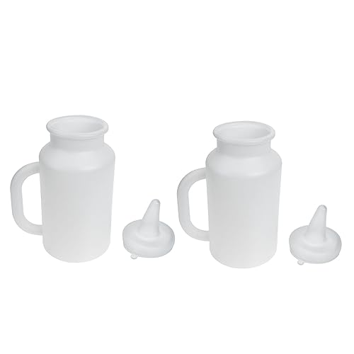 JOINPAYA Kälbermilchflasche 2 Stück Fütterungsflasche für Kätzchen Welpen und Haustiere Abnehmbarer Nippel Sicher und Tragbar 1.6L von JOINPAYA