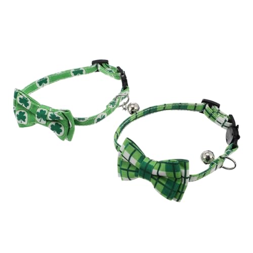 JOINPAYA 2 Stück Katzenhalsband Mit Schleife Verstellbare Glöckchen Für Süßes/Kätzchenhalsband Mit Glöckchen Katzenzubehör Katzenkrawatte Kätzchenhalsbänder von JOINPAYA