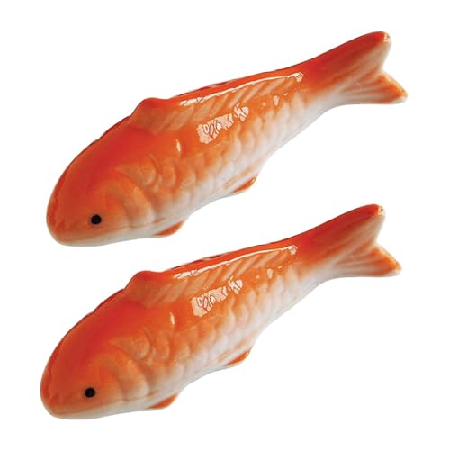 JOINPAYA 2 Stück Keramik Schwimmende Fischornamente Aquarium Deko Langlebig Sicher Kreative Unterwasserlandschaft für Fischbecken Gartenteich von JOINPAYA