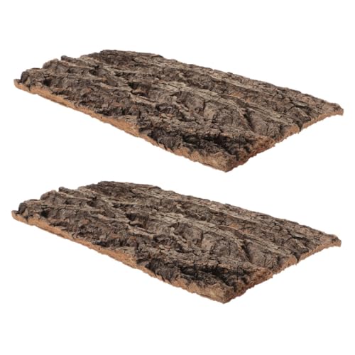 JOINPAYA 2 Stück Korkrinde Rückwand für Terrarium Natürliche Reptilien Klettermatte aus Echtem Dekorative Hintergrundplatte für Reptilien Fische und Klettermatten von JOINPAYA