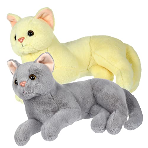 JOINPAYA 2 Stück Plüschtier Realistische Katze Ausgestopfte Katzen Die Echt Aussehen Weiches Katzenspielzeug Stofftier Katzenspielzeug Katze Kinderspielzeug Stofftier Für Katze von JOINPAYA