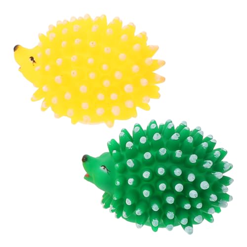 JOINPAYA 2 Stück Teiliges Hundekauspielzeug aus Sicherem Latex Robustes Quietschendes Igel Design zur Zahnpflege und Spielerischen Beschäftigung für Welpen und Aggressive Zufällige Farbe von JOINPAYA