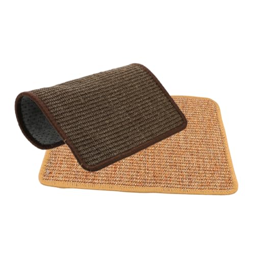JOINPAYA 2 Stück Teiliges Kratzmatten Katzen rutschfeste Sisal kratzpads Katzenspielzeug zum Krallenwetzen Schonend für Möbel Indoor Kratzschutz Teppich für Katzen von JOINPAYA