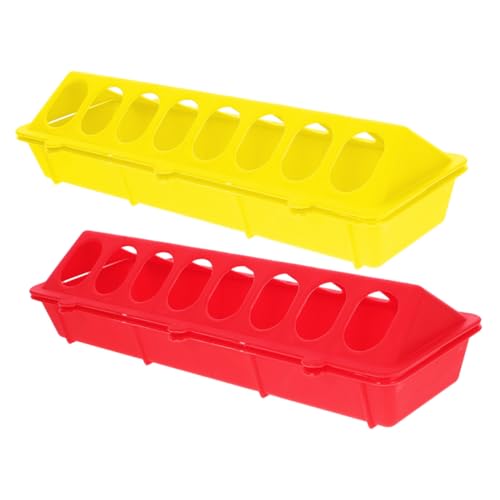 JOINPAYA 2 Stück Teiliges Kunststoff futtertrog Geflügel Kippsichere Futterhalter in Gelb und Rot Langlebig Auslaufsicher Geeignet für Hühner Vögel Papageien und Tauben JOINPAYA 2 Stück Teiliges Kunststoff futtertrog Geflügel Kippsichere Futterhalter in Gelb und Rot Langlebig Auslaufsicher Geeignet für Hühner Vögel Papageien und Tauben von JOINPAYA