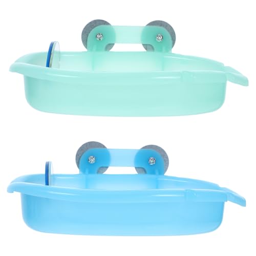 JOINPAYA 2 Stück Vogelbad für Käfig mit Spiegel Parrot Bath Box aus Langlebigem Kunststoff für Wellensittiche und Kleine Vögel Praktische Badewanne für Täglichen Gebrauch von JOINPAYA